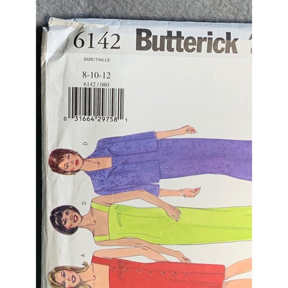 Butterick Misses Dress Sewing Pattern Sz 8-12 6142 - uncut - Picture 2 of 4